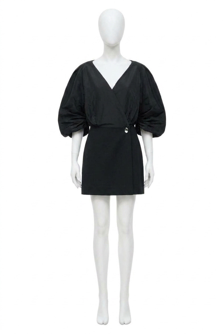 NEW STAUD orion mini dress in black